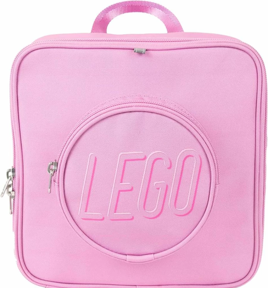 LEGO Light Pink Small Brick Building Blocks Backpack for Kids and Adults