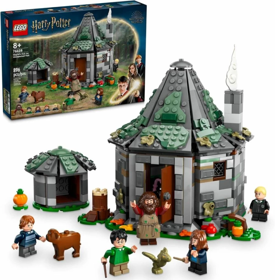 LEGO Harry Potter Hagrid's Hut Building Set 76428 with 7 Minifigures & Dragon Toy for Kids Ages 8+ | Hogwarts Collectible Gift