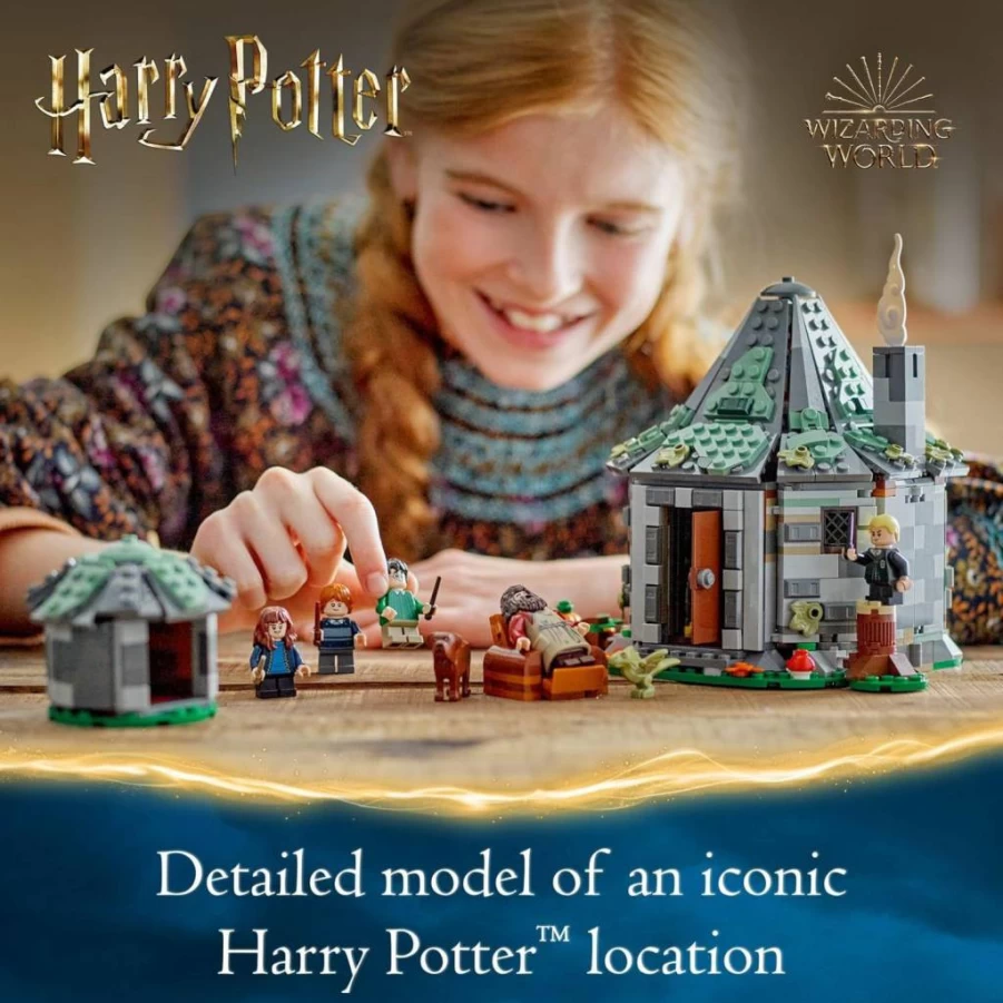 LEGO Harry Potter Hagrid's Hut Building Set 76428 with 7 Minifigures & Dragon Toy for Kids Ages 8+ | Hogwarts Collectible Gift