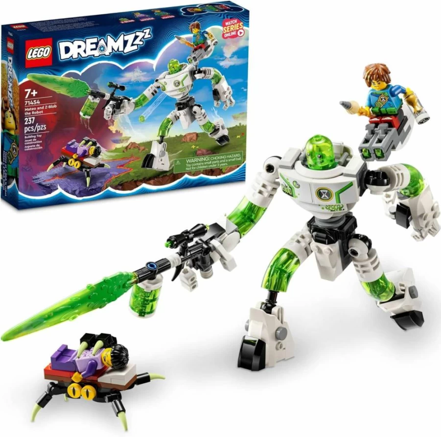LEGO Dreamzzz 71454 Mateo and Z-Blob Robot Building Set, 2-in-1 Transformable Toy, Creative Gift for Kids Ages 7+ for Solo or Group Play