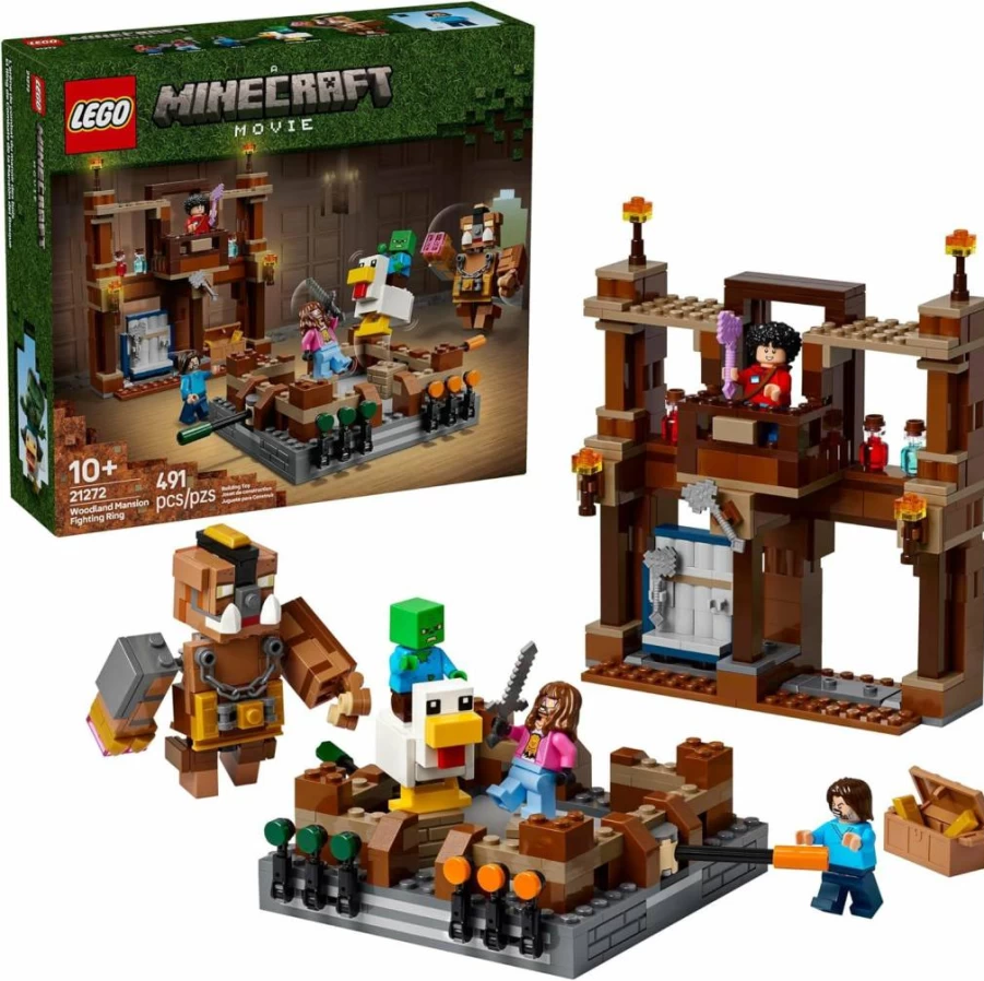 LEGO Minecraft 21272 Woodland Mansion Building Set with Steve, Garrett & Henry Minifigures, Chicken Jockey Toy for Kids Ages 10+ | Creative Gift for Minecraft Fans
