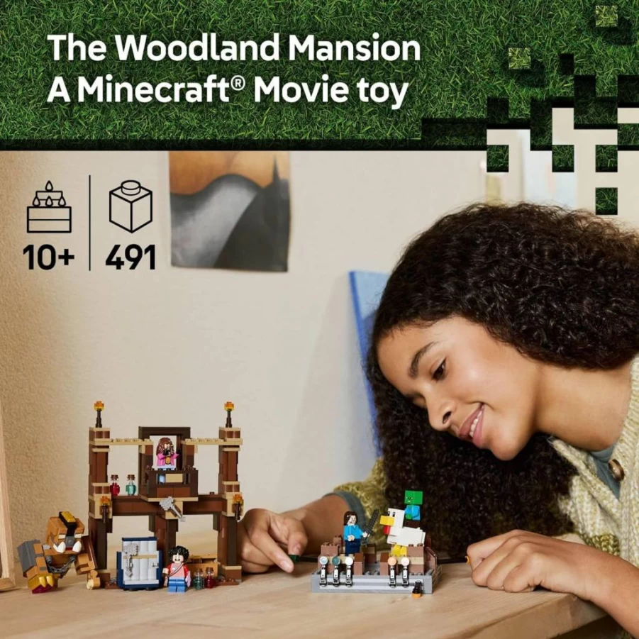 LEGO Minecraft 21272 Woodland Mansion Building Set with Steve, Garrett & Henry Minifigures, Chicken Jockey Toy for Kids Ages 10+ | Creative Gift for Minecraft Fans
