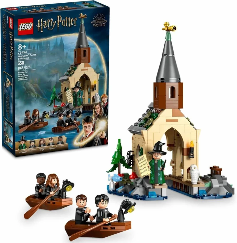 LEGO Harry Potter Hogwarts Boat House Building Set 76426 with 5 Minifigures - Creative Construction Toy for Kids Ages 8+, Perfect Gift for Boys and Girls