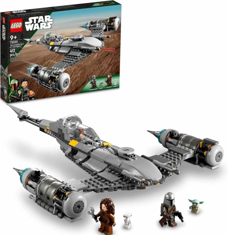 LEGO Star Wars The Mandalorian N-1 Starfighter 75325 Building Kit with Baby Yoda (Grogu) & Droid Minifigures, Boba Fett Inspired Model Set for Kids Ages 9+ | Perfect Gift for Boys & Girls