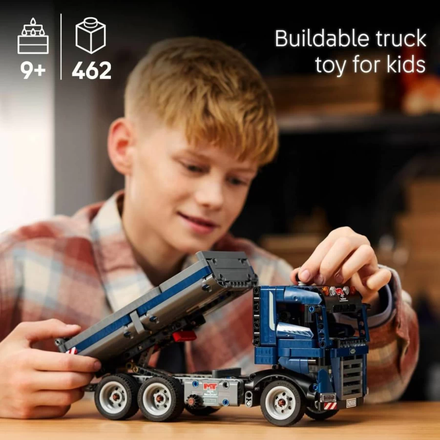 LEGO Technic 42203 Tipping Dump Truck Building Set for Kids Ages 9+ - Construction Engineering Toy for Boys and Girls - Creative Birthday Gift Idea