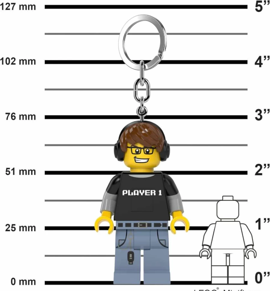 IQ 3 Inch Tall Lego Minifigures Keychain Light - Video Game Character (Ke217H) Collectible Toy Gift