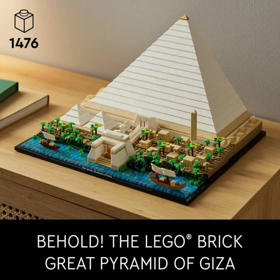 LEGO Architecture Great Pyramid of Giza 21058 Building Set, DIY Landmark Collection Kit for Adults, Creative Home Decor Model