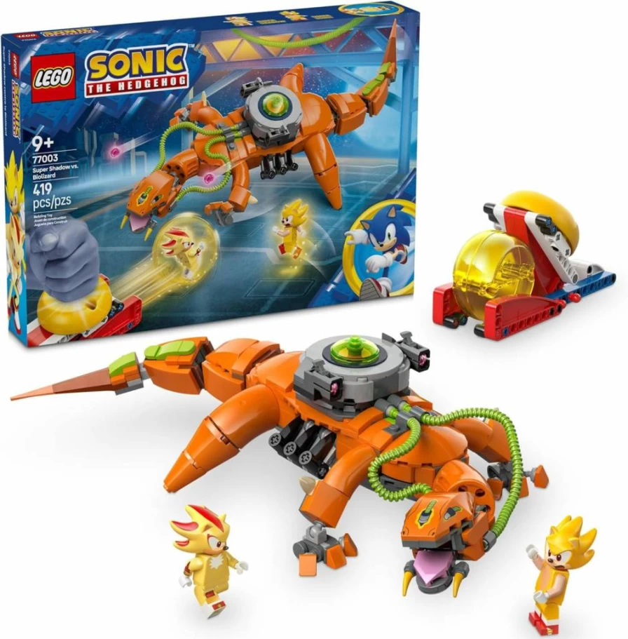 LEGO Sonic The Hedgehog Super Shadow vs. Biolizard Building Set 77003 - Fun Action-Packed Playset for Kids, Video Game Fans, and Collectors