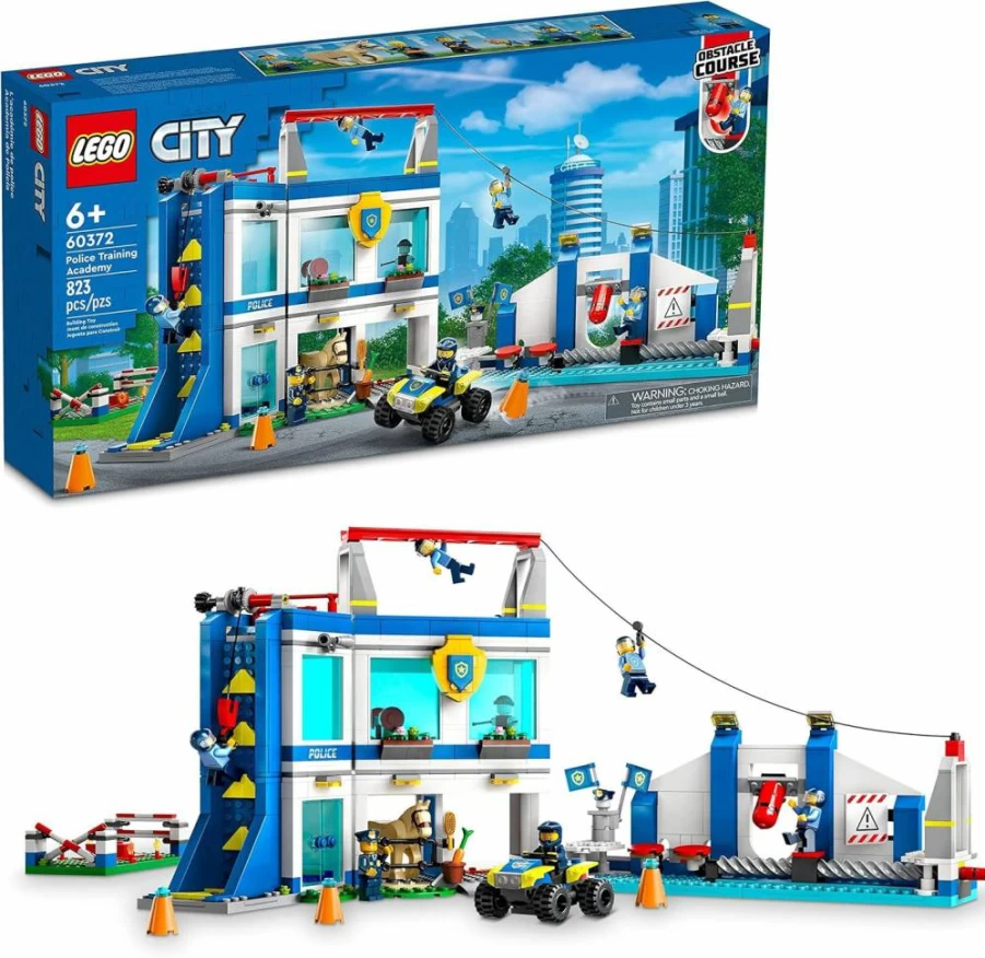LEGO City Police Training Academy 60372 Building Set with Obstacle Course, Horse, Quad Bike, and 6 Minifigures for Kids Ages 6+