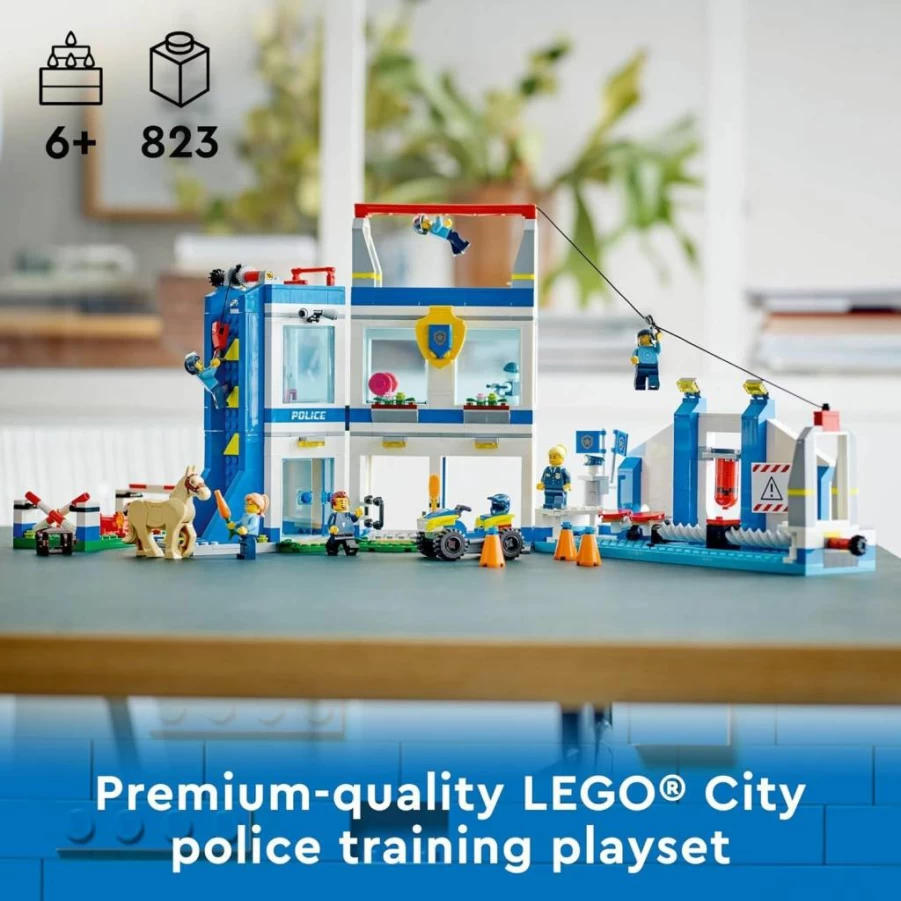 LEGO City Police Training Academy 60372 Building Set with Obstacle Course, Horse, Quad Bike, and 6 Minifigures for Kids Ages 6+