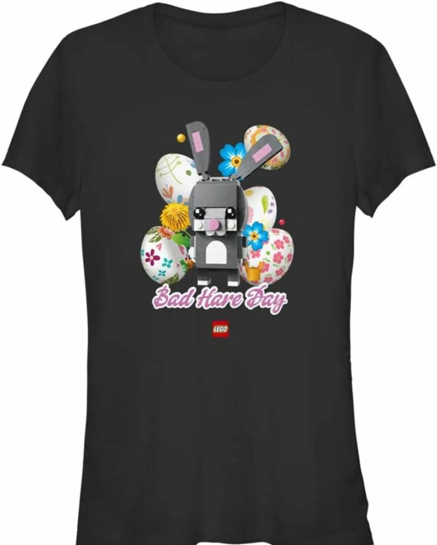 Fifth Sun Women's Lego-Inspired Graphic Short Sleeve T-Shirt | Vintage Hare Design Tee