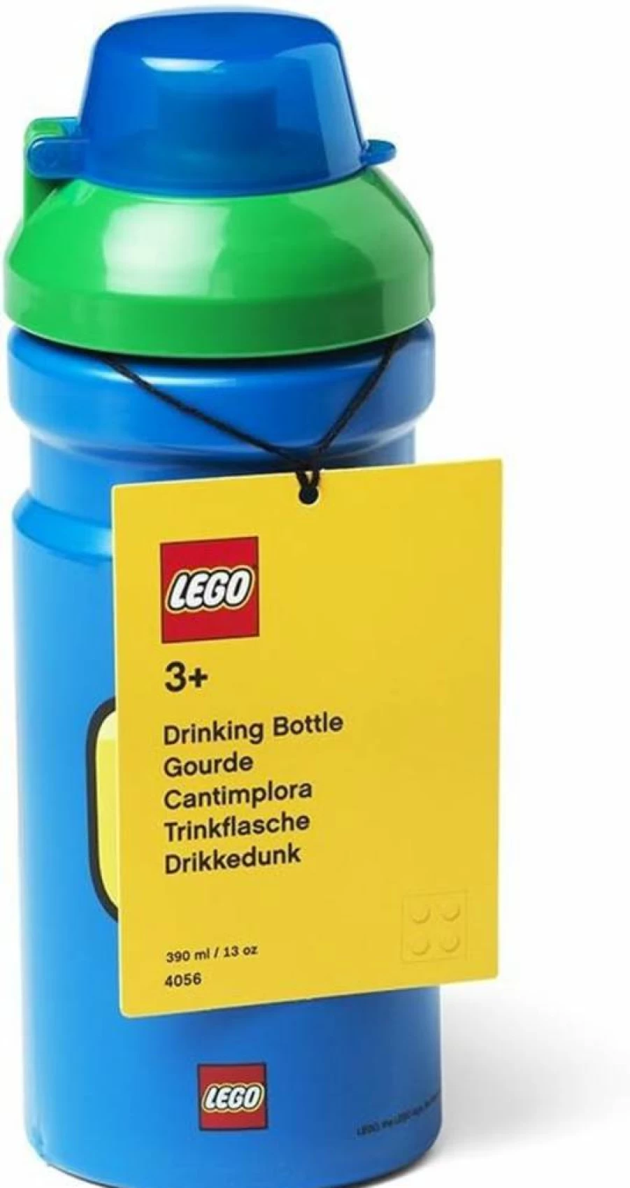 Room Copenhagen LEGO Iconic Girl 13oz Water Bottle - Kids Sports Drink Bottle with Covered Spout, Red & Yellow BPA-Free Tritan Plastic