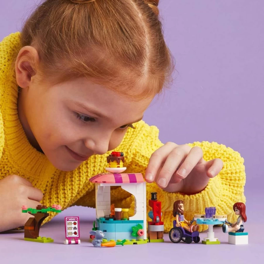 LEGO Friends 41753 Pancake Shop Building Set with 2 Mini-Dolls, Creative Play Toy for Kids Ages 6+, Pretend Cafe Role Play for Boys and Girls