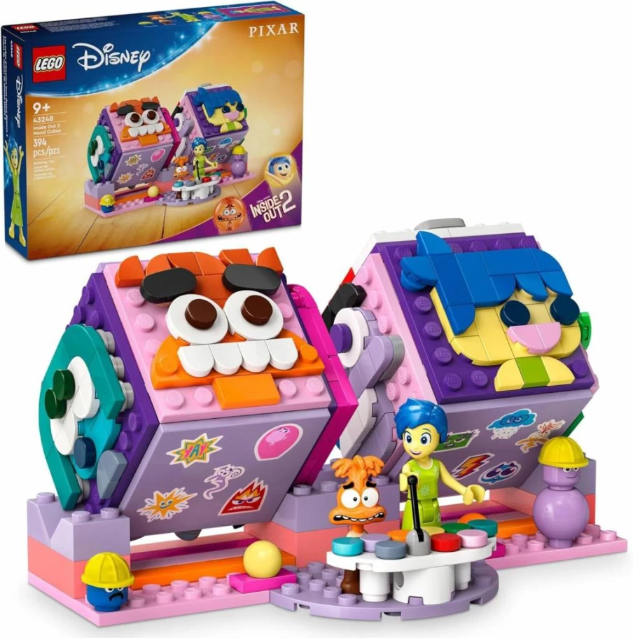 LEGO Disney Inside Out 2 Mood Cubes Building Kit 43248 | Pixar Movie Toy for Kids, Fun Emotional Learning Gift for Girls & Boys