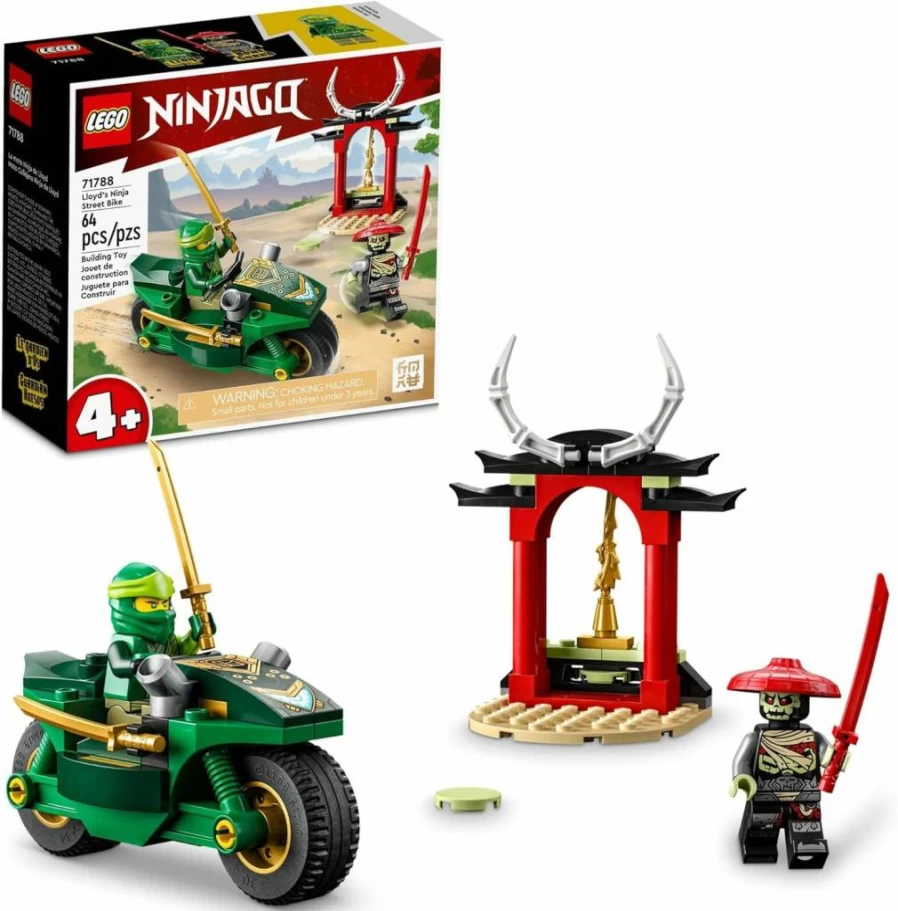 LEGO Ninjago Lloyd's Ninja Street Bike 71788 Building Kit for Kids Ages 4+, Easy-to-Build Motorcycle Toy Set for Pretend Play, Preschool Gift for Boys and Girls