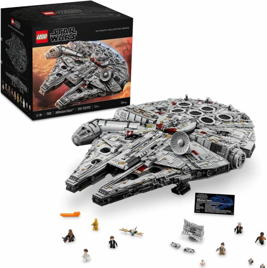 LEGO Star Wars Millennium Falcon 75192 Ultimate Collector's Series Building Set for Adults - 7541-Piece Model Kit for Display, Gift for Groom, Wedding, or Star Wars Fans