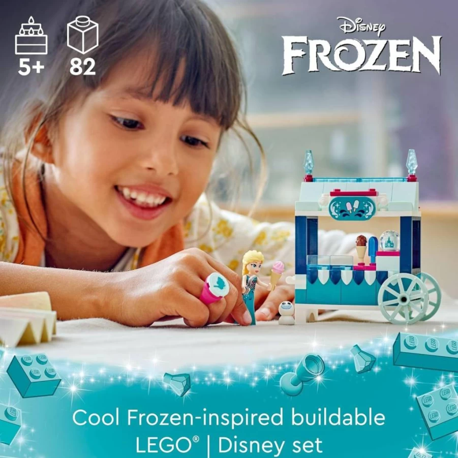 LEGO Disney Frozen Elsa's Ice Cream Shop Building Kit 43234 with Elsa Mini-Doll & Snowgie Figure, Creative Frozen Toy Gift for Kids Boys Girls Ages 6+