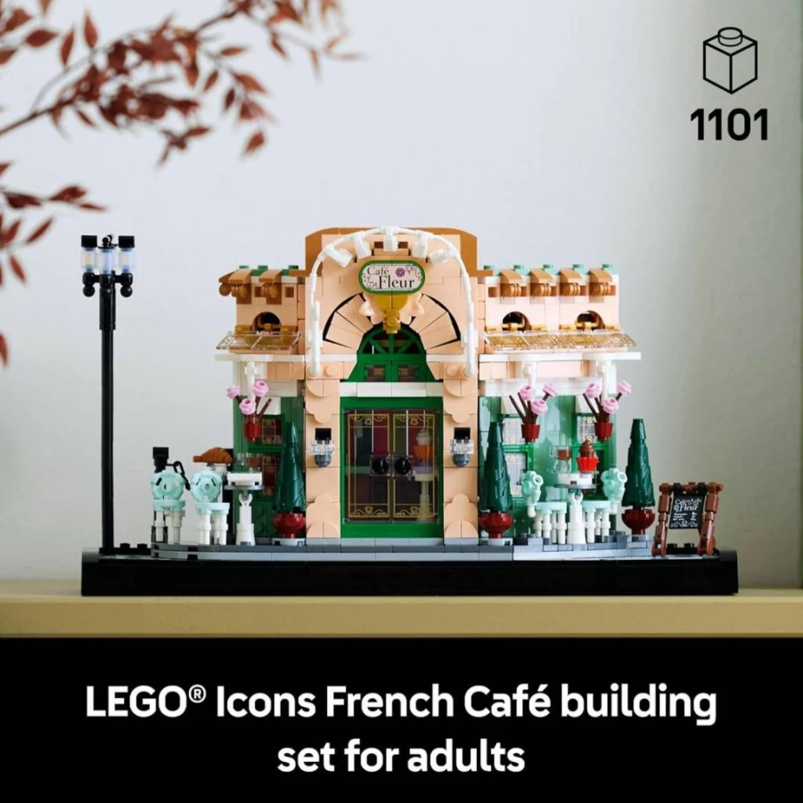 LEGO Icons Parisian Café 10362 Building Set for Adults - Collectible DIY Model Kit for Home & Office Display - Creative Gift for Weddings, Brides & Lego Fans