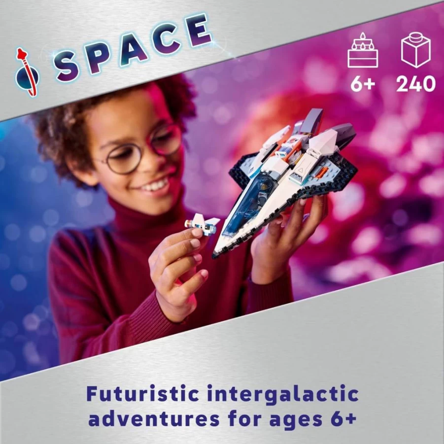 LEGO City 60430 Interstellar Spaceship Building Set with Astronaut, Drone & Spacecraft Model, Creative STEM Toy for Kids Ages 6+