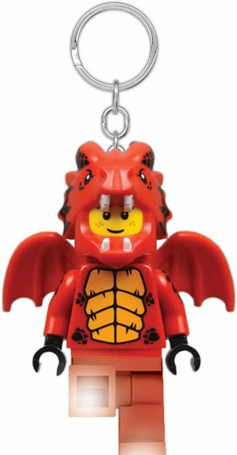 IQ 3 Inch Tall Lego Minifigure Keychain Light - Dragon Suit Guy (Ke196H) Building Blocks Toy Gift