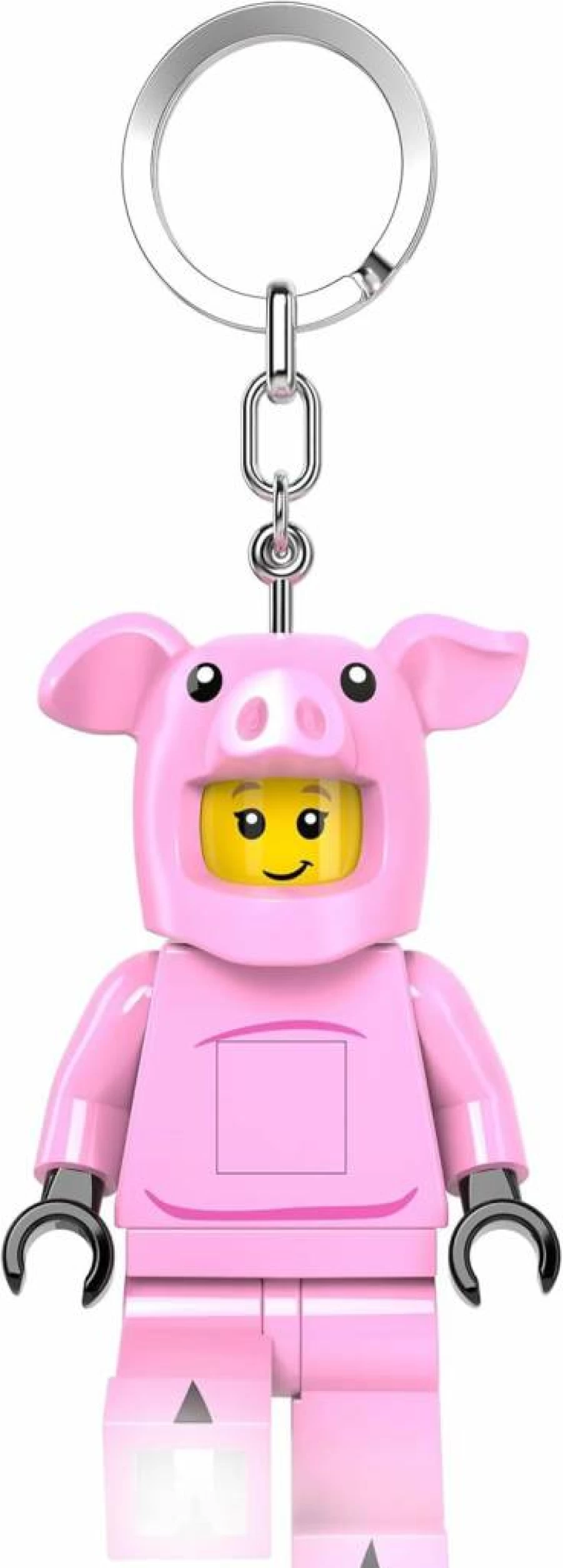 IQ 3 Inch Tall Lego Piggy Girl Minifigure Keychain with Light - Ke212H Collectible Gift