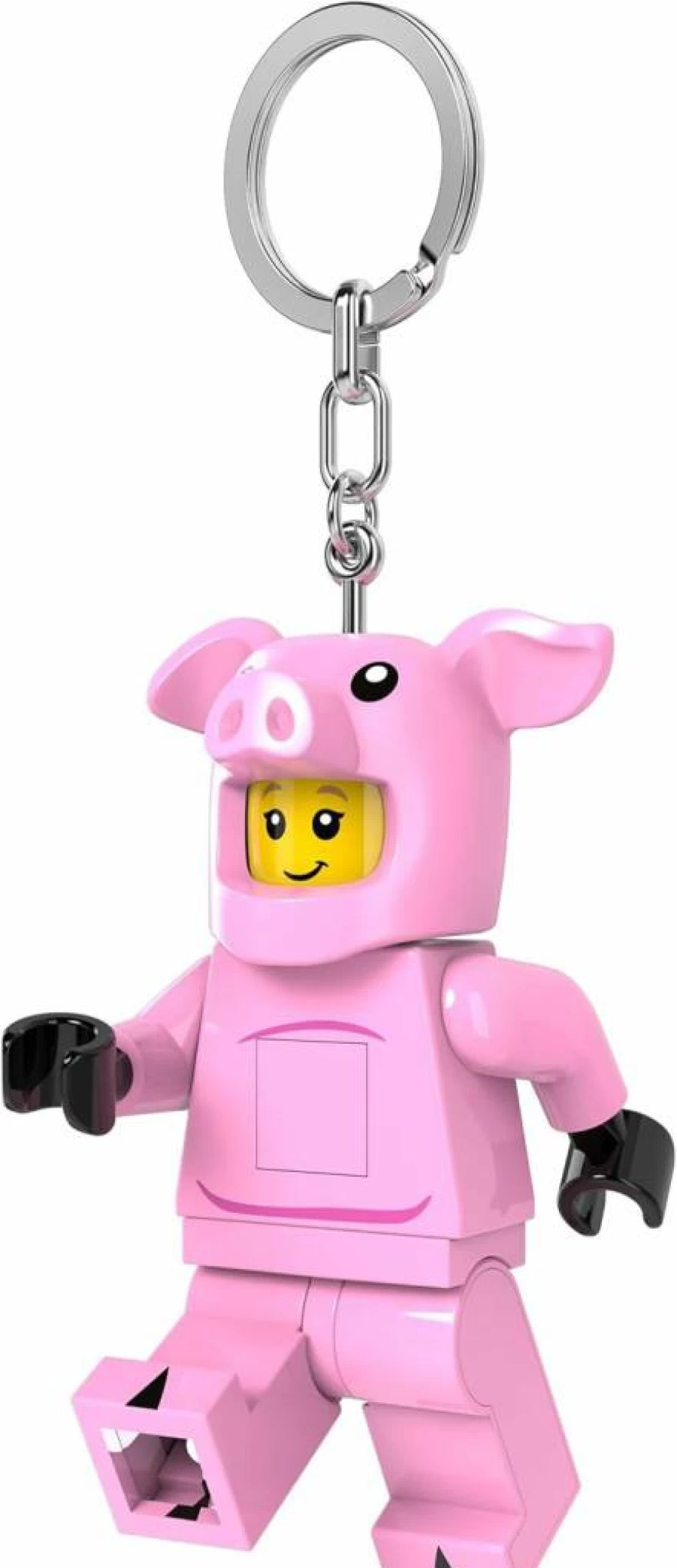 IQ 3 Inch Tall Lego Piggy Girl Minifigure Keychain with Light - Ke212H Collectible Gift