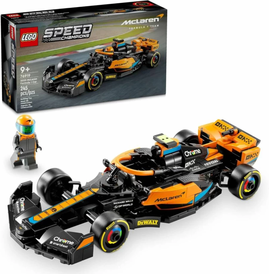 LEGO Speed Champions McLaren Formula 1 Race Car 76919 Building Toy Set for Kids Ages 9+, F1 Model Car for Play & Display, Gift for Boys & Girls Who Love Independent Play