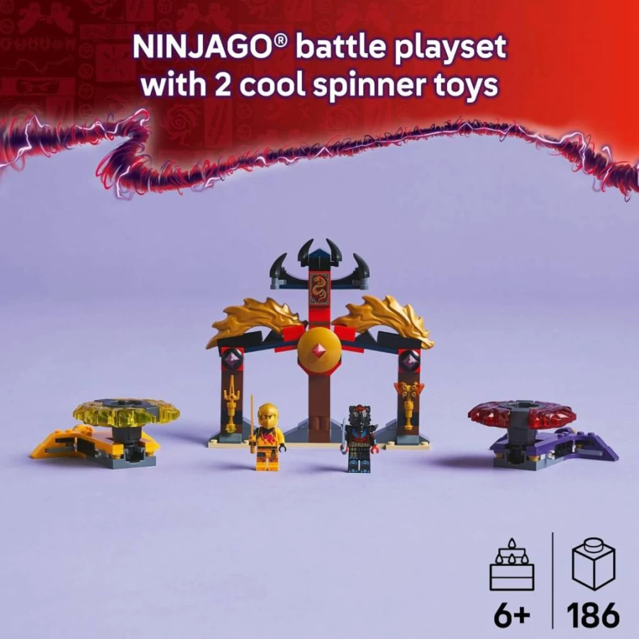 LEGO Ninjago 71826 Dragon Spinjitzu Battle Pack with 2 Minifigures, Spinning Blade Building Set for Kids Ages 6+, Creative Birthday Gift for Boys and Girls