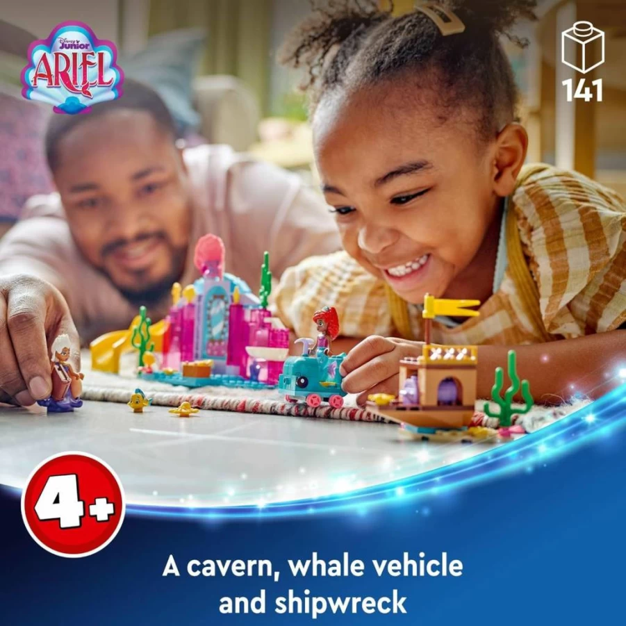 LEGO Disney Princess Ariel's Crystal Cavern Building Set with Mini Doll, Mermaid Toy for Kids Ages 4+, 43254