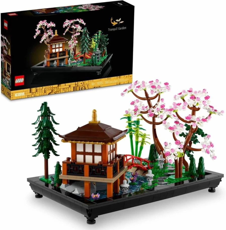 LEGO Icons Tranquil Garden 10315 - Japanese Zen DIY Building Set for Adults, Home Decor, Wedding Gift, 18+