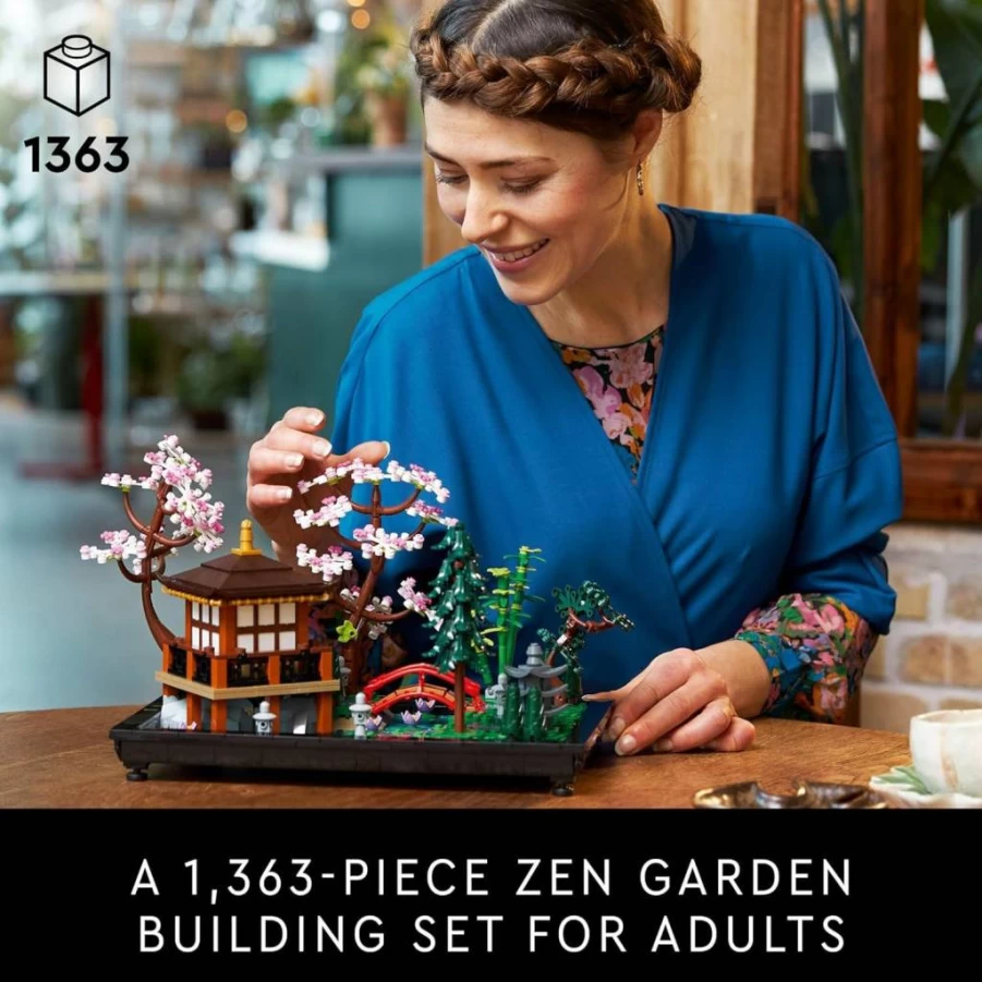 LEGO Icons Tranquil Garden 10315 - Japanese Zen DIY Building Set for Adults, Home Decor, Wedding Gift, 18+