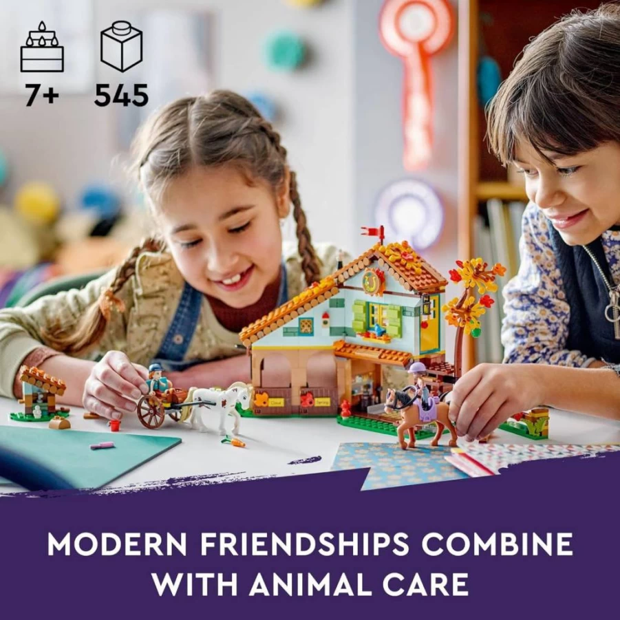 LEGO Friends 41745 Horse Stable Building Set with 2 Minifigures, Horses & Carriage - Creative Construction Toy for Kids Ages 7+ - Perfect Birthday Gift for Girls and Boys