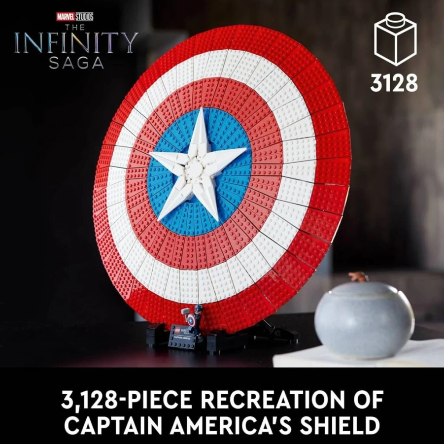 LEGO Marvel Captain America's Shield 76262 Building Set for Adults – Collectible Replica of Iconic Shield, Perfect Gift for Graduation & Marvel Fans