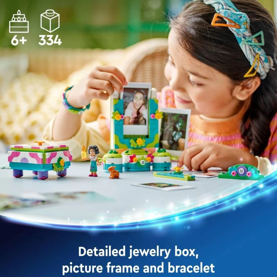 LEGO Disney Encanto Mirabel’s Buildable Jewelry Box and Photo Frame with Mini-Doll and Bracelet, Creative Gift for Kids Ages 6+ (43239)
