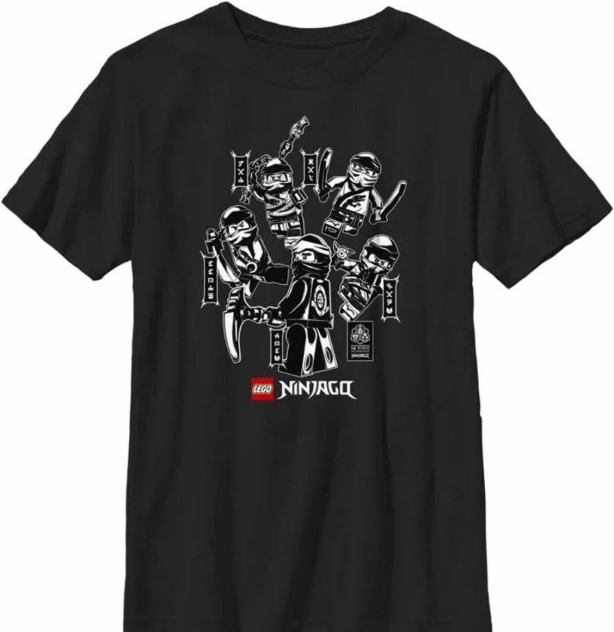 Fifth Sun Boys' Lego Ninjago Short Sleeve T-Shirt - Kids' Ninja Group Graphic Tee