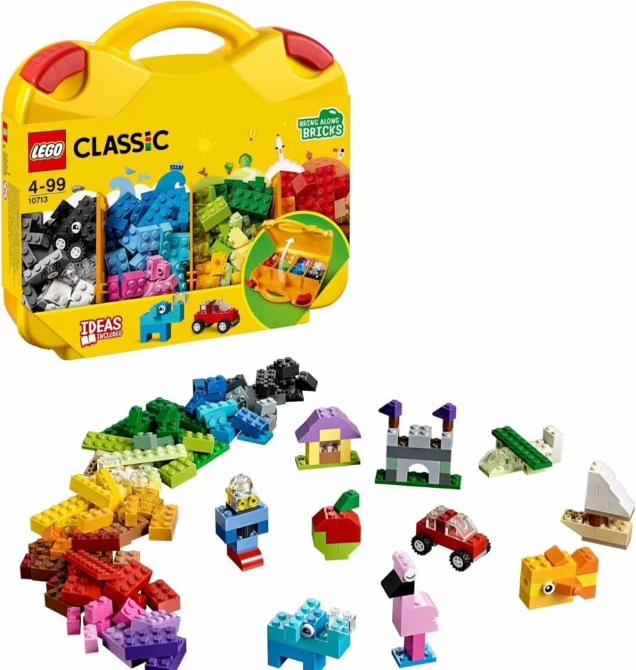 LEGO Classic Creative Suitcase 10713 Building Kit with Storage Case, 4+ Years Kids Learning Toy for Boys & Girls, 221 Colorful Bricks for Creative Play