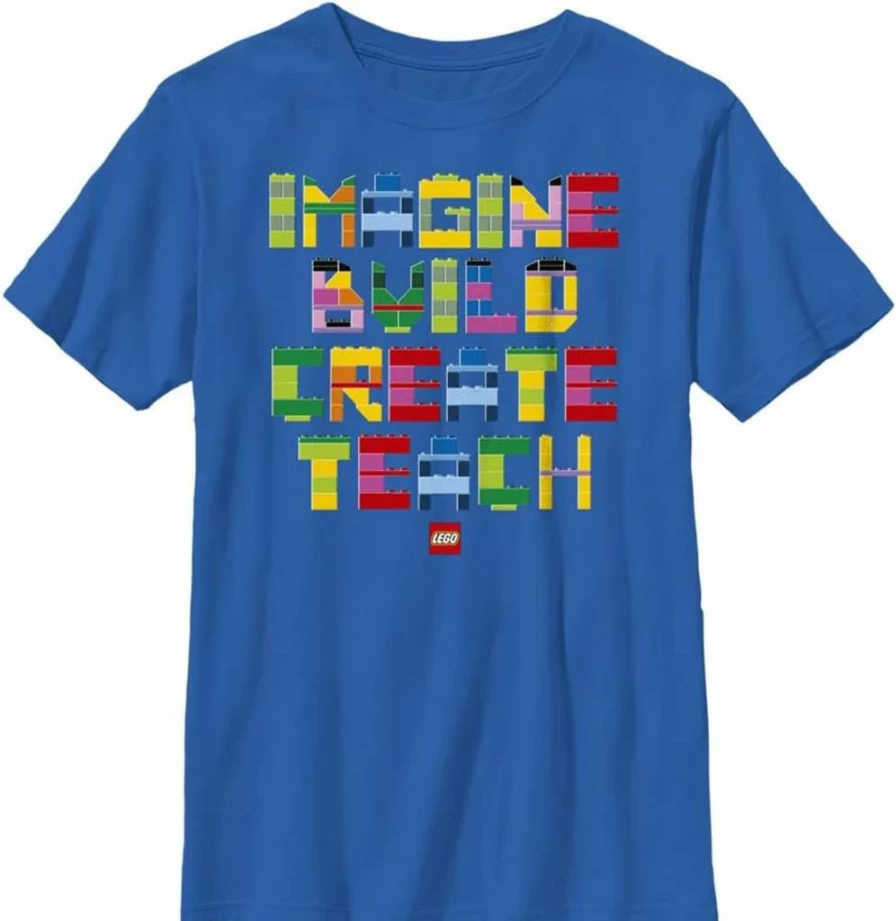 Fifth Sun Boys' Lego Building Creativity Short Sleeve T-Shirt - Fun Imagine Construct Play Tee