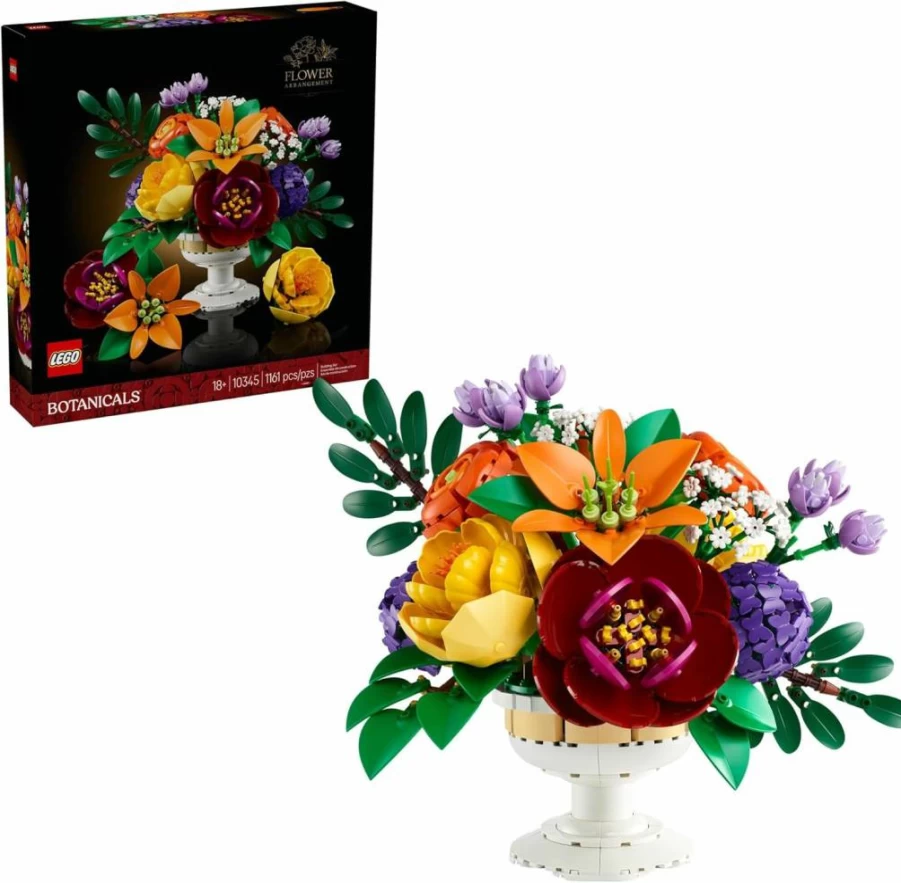 LEGO 10345 Botanicals Flower Arrangement Building Set for Adults - Artificial Flowers Bouquet for Wedding Decor, Bridesmaid Gifts & Table Display - Creative DIY Floral Kit Ages 18+