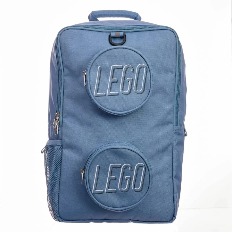 LEGO Medium Azur Building Blocks Backpack - Official LEGO Brick Design School Bag
