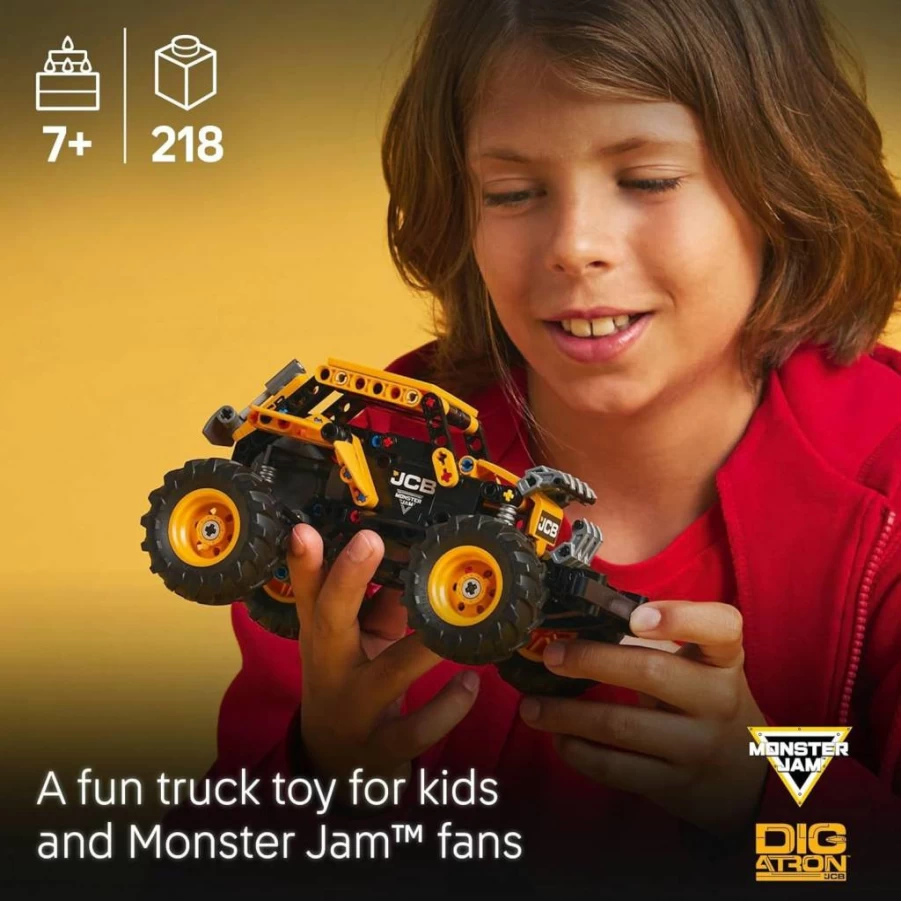 LEGO Technic 42199 Monster Jam Digatron Pull-Back Truck Building Set for Kids Ages 7+ | STEM Toy for Boys & Girls | Birthday Gift Idea