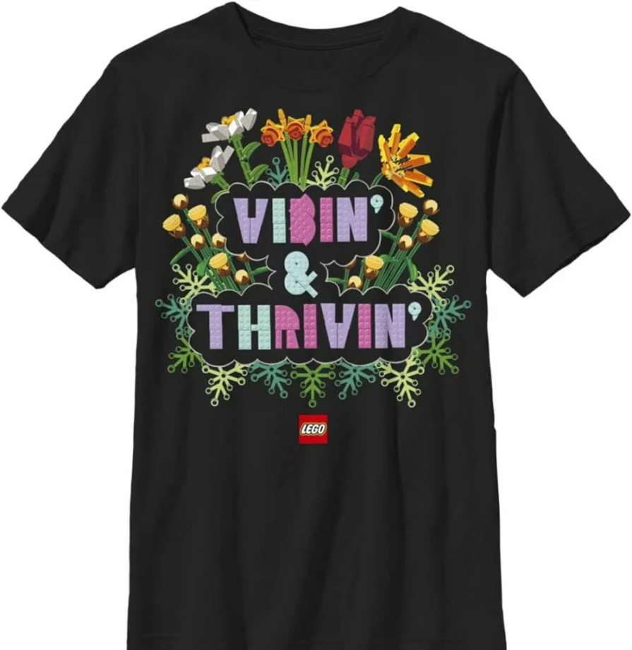 Fifth Sun Boys' Lego Graphic Short Sleeve T-Shirt - Iconic Vibin Tee for Kids