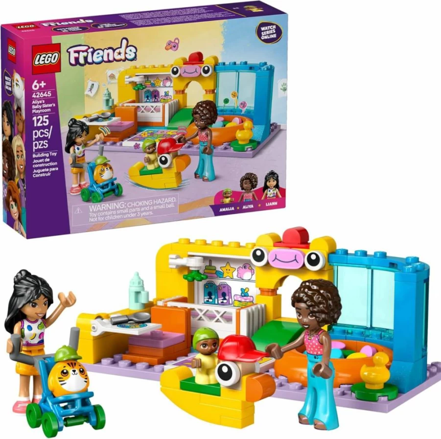 LEGO Friends Aliya's Playroom Building Set 42645 - Creative Pretend Play Toy with 2 Mini-Dolls, Baby Figure & Stroller - Best Gift for Kids Ages 6+ (Girls & Boys) - Fun Birthday Present Idea