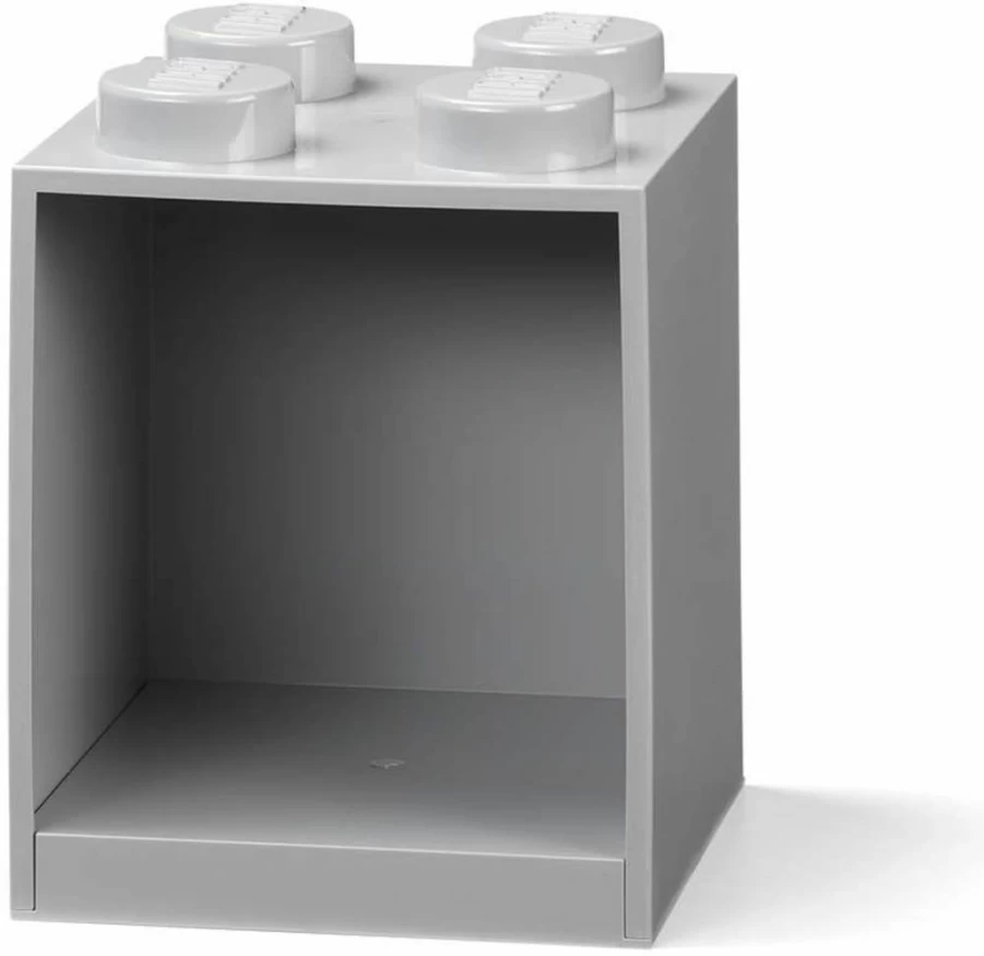 Room Copenhagen LEGO Compatible Brick Shelf - 4 Stud Storage Organizer for Toys, Display Red Building Block Decor