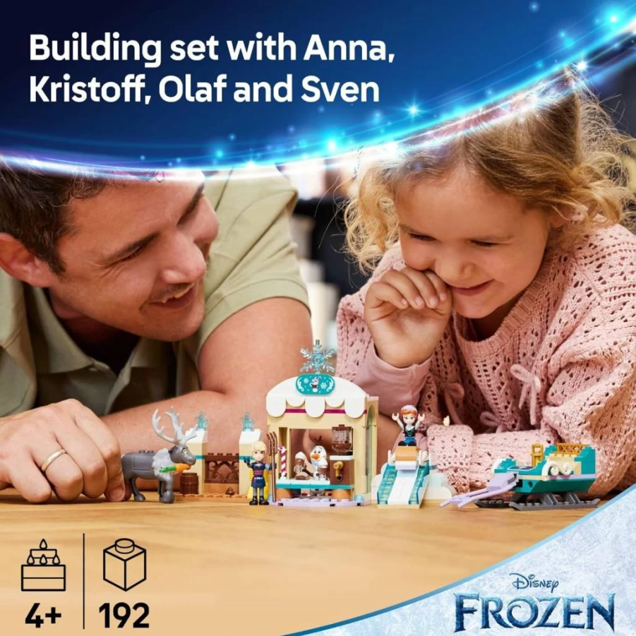 LEGO Disney Frozen Anna's Sleigh Adventure Building Set 43256 with Anna & Elsa Mini Dolls, Educational Toy for Kids Ages 4+