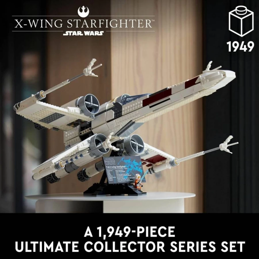 LEGO Star Wars X-Wing Starfighter 75355 Ultimate Collector Series Building Kit for Adults with Luke Skywalker Minifigure - Display Model & Gift for Star Wars Fans