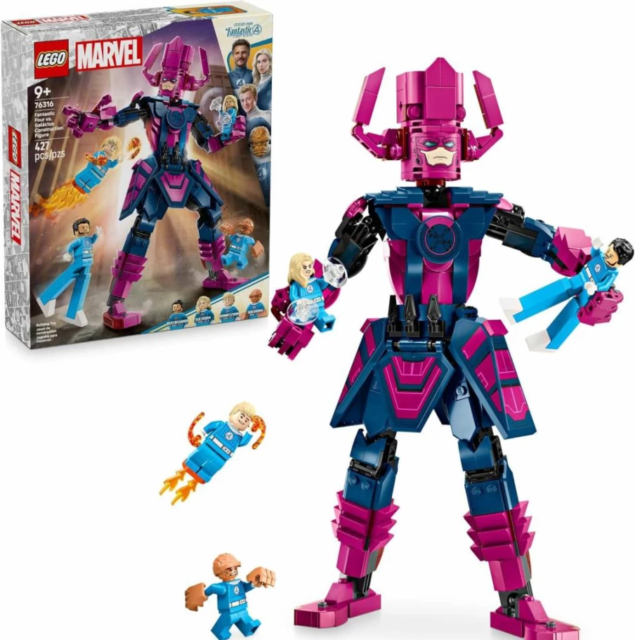 LEGO Marvel Super Heroes Fantastic Four vs Galactus 76316 Building Set with Thing, Invisible Woman & Human Torch Minifigures – Creative Gift for Kids Ages 9+