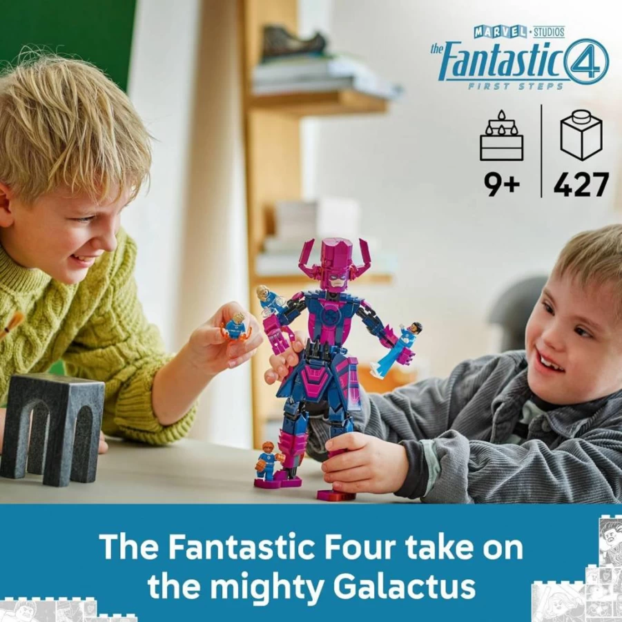 LEGO Marvel Super Heroes Fantastic Four vs Galactus 76316 Building Set with Thing, Invisible Woman & Human Torch Minifigures – Creative Gift for Kids Ages 9+