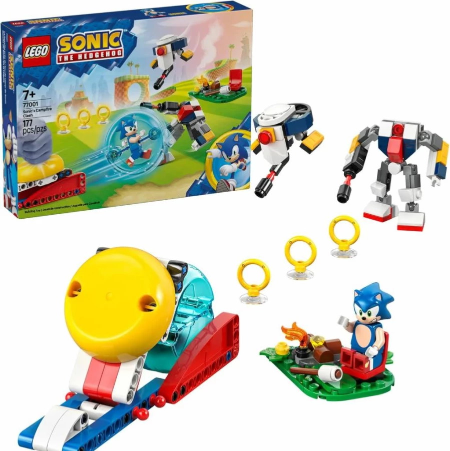 LEGO Sonic The Hedgehog 77001 Building Set - Sonic's Campfire Clash Playset for Kids Ages 7+, Collectible Gaming Toy for Boys and Girls
