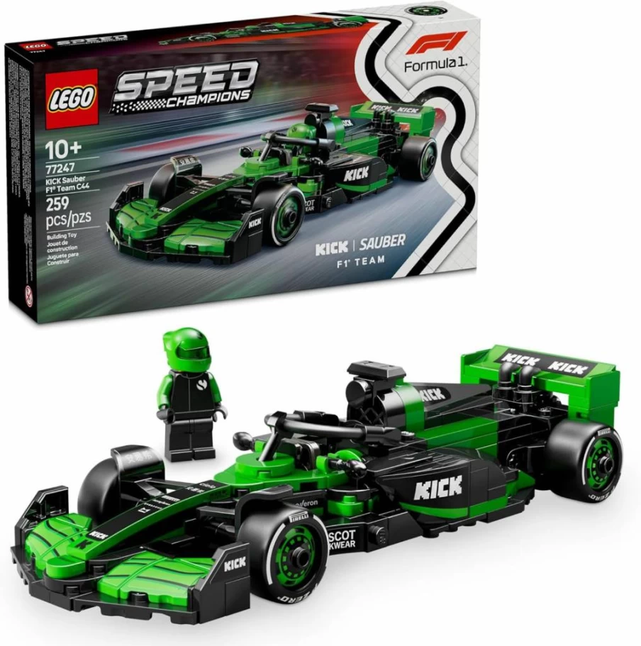LEGO Speed Champions Sauber C44 F1 Race Car Building Set 77247 - STEM Toy for Kids Ages 10+, Perfect Gift for Formula 1 Fans, Creative Birthday Present for Boys and Girls