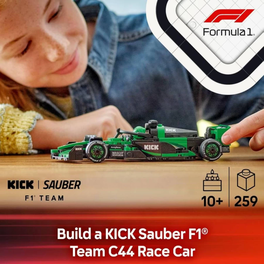 LEGO Speed Champions Sauber C44 F1 Race Car Building Set 77247 - STEM Toy for Kids Ages 10+, Perfect Gift for Formula 1 Fans, Creative Birthday Present for Boys and Girls